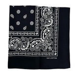 15x BULK BANDANA Paisley 100% COTTON Head Wrap Bandanna Summer Scarf - Black