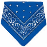 15x Blue Paisley Bandana Bulk Pack - 100% Cotton Head Wrap/Durag/Scarf/Mask
