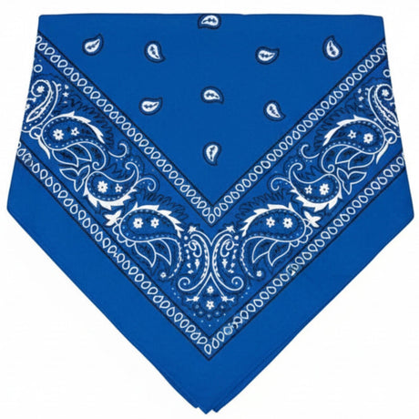 15x Blue Paisley Bandana Bulk Pack - 100% Cotton Head Wrap/Durag/Scarf/Mask