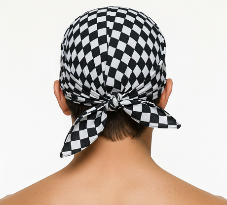 15x Chess Check Paisley Bandana Bulk Pack - 100% Cotton Head Wrap/Durag/Scarf/Mask