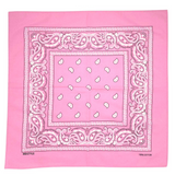 15x BULK BANDANA Paisley 100% COTTON Head Wrap Bandanna Summer Scarf - Light Pink