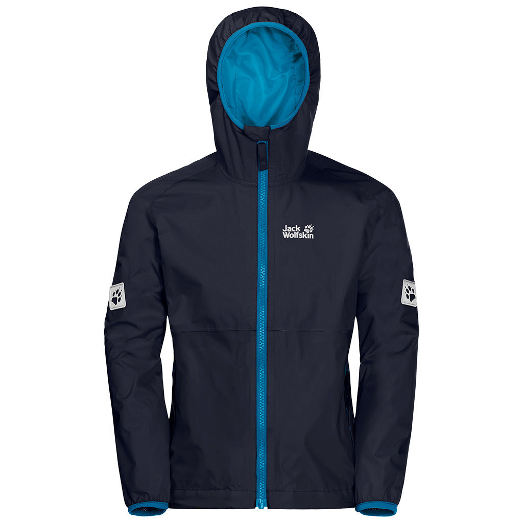 Jack Wolfskin Boys Rainy Days Jacket (Waterproof & Windproof) - Night Blue