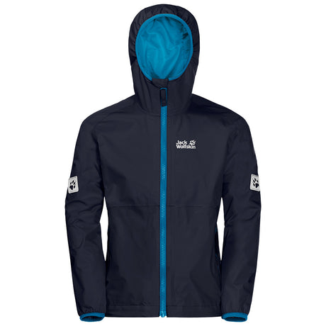 Jack Wolfskin Boys Rainy Days Jacket - Night Blue (Waterproof & Windproof)
