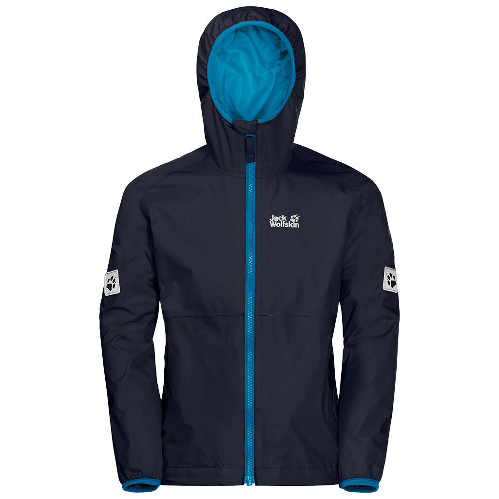 Jack Wolfskin Boys Rainy Days Jacket (Waterproof & Windproof) - Night Blue