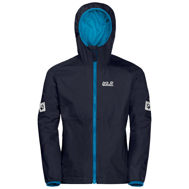Jack Wolfskin Boys Rainy Days Jacket (Waterproof & Windproof) - Night Blue