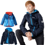 Jack Wolfskin Boys Rainy Days Waterproof Jacket Windproof - Night Blue