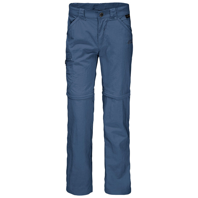 Jack Wolfskin Kids Safari 2-in-1 Zip Off Pants/Shorts - Ocean Wave Blue (Hiking/Trekking Outdoor Trousers)