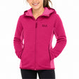 Jack Wolfskin Tongari Girls Fleece Hoodie Jumper - Azalea Red