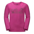 Jack Wolfskin Girls Long Sleeve Base Layer T-Shirt - Fuchsia (Kids Thermal Cotton)