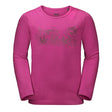 Jack Wolfskin Girls Long Sleeve Base Layer T-Shirt - Fuchsia (Kids Thermal Cotton)