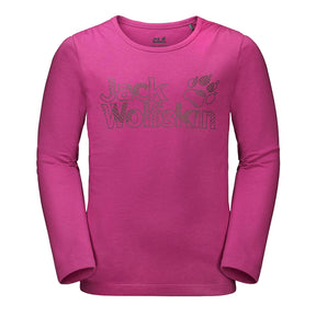 Jack Wolfskin Girls Long Sleeve Base Layer T-Shirt - Fuchsia (Kids Thermal Cotton)
