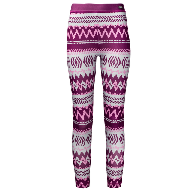 Jack Wolfskin Womens GInuit Tights - Fuchsia (Winter Breathable Soft Stretchy Leggings)