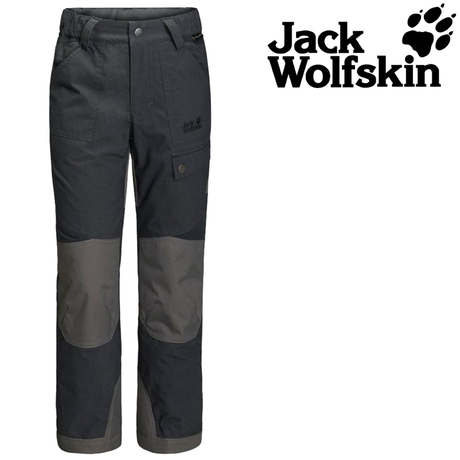 Jack Wolfskin Hiking K Rugged Pants Kids Boys Girls Child Trousers Camping - Phantom