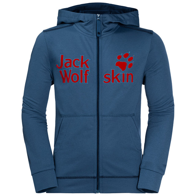 Jack Wolfskin Kids Redland Jacket Jumper Full Zip Hoodie Warm Winter Childrens - Ocean Wave