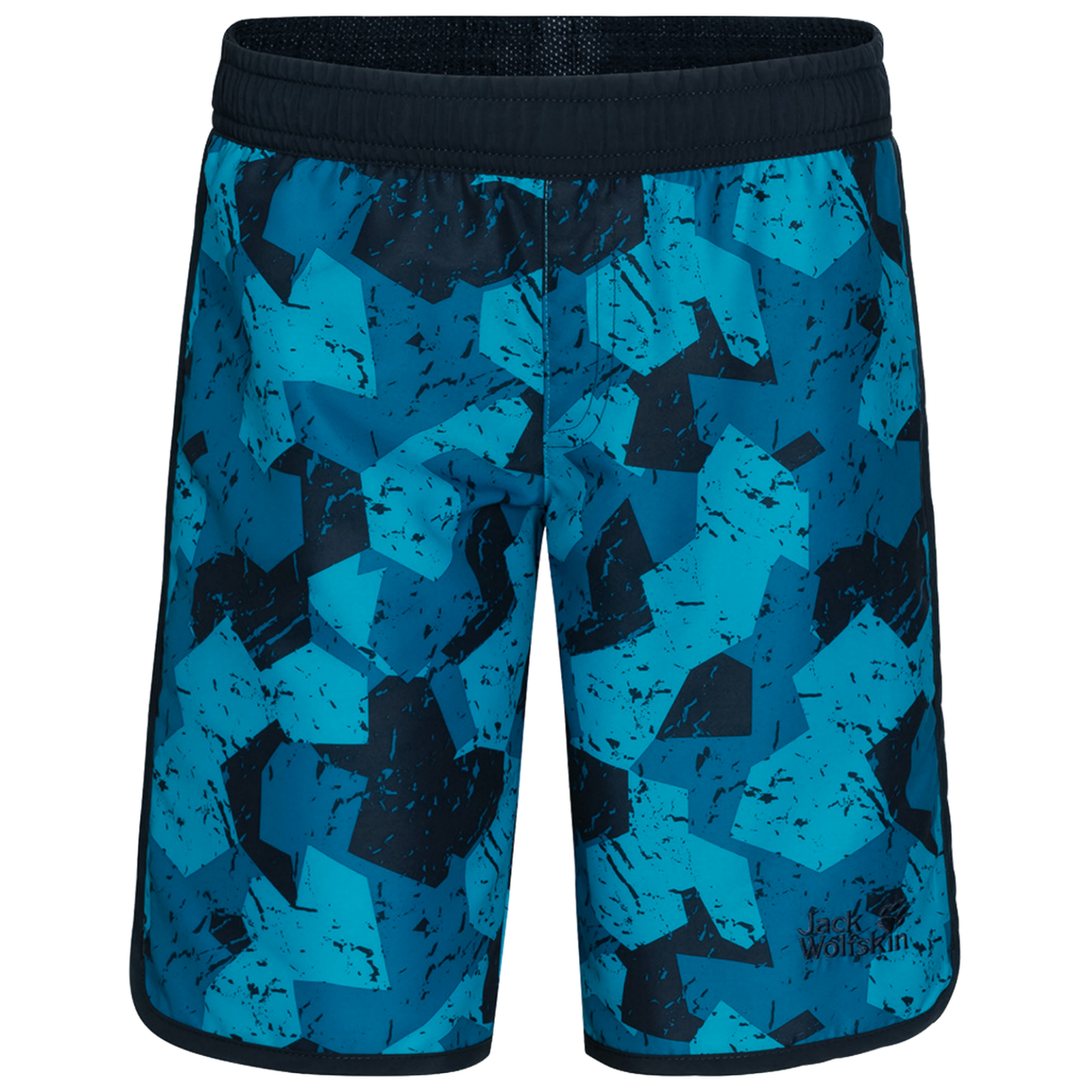 Jack Wolfskin Boys Summer Marble Board Shorts Sports Swimming Swim Kids - Turquoise All Over
