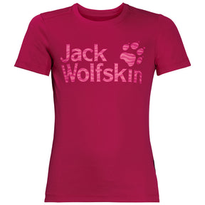 Jack Wolfskin Kids Jungle UPF50+ Sun Shield T-Shirt (UV Protection) - Azalea Red