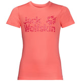Jack Wolfskin Girls Jungle UPF50+ Sun Shield T-Shirt - Flamingo (Kids UV Protection)