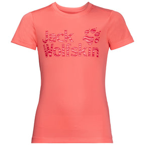 Jack Wolfskin Girls Jungle UPF50+ Sun Shield T-Shirt - Flamingo (Kids UV Protection)