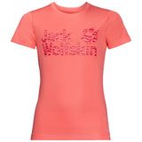 Jack Wolfskin Girls Jungle UPF50+ Sun Shield T-Shirt - Flamingo (Kids UV Protection)