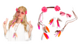 1960s Deluxe Feather Hippie Girl Costume Party Accessory Kit