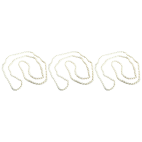 3x Long Faux Pearl Necklace Bulk Pack - 1920s Flapper/Vintage (Costume Accessory)