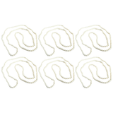 6x Long Faux Pearl Necklace Bulk Pack - 1920s Flapper/Vintage (Costume Accessory)