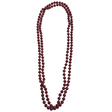 74cm Long Pearl Necklace - 1920s Gatsby/Flapper/Burlesque (Costume Accessory) - Red