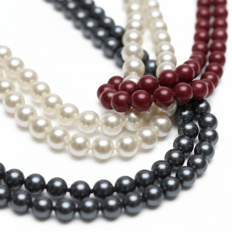 74cm LONG PEARL NECKLACE 1920s Gatsby Flapper Burlesque Gangster Costume Party - Red