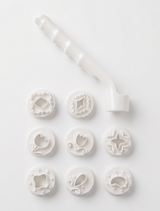 Avanti 9-Piece Fondant Stamp Set w/ Interchangeable Design Discs (Decorating Tool)