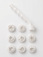 Avanti 9-Piece Fondant Stamp Set w/ Interchangeable Design Discs (Decorating Tool)