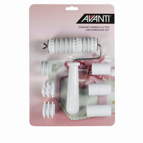 Avanti Fondant Ribbon Cut & Embosser Set w/ Interchangeable Wheel Designs