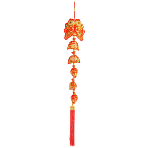 95cm Red Fish Money Chinese New Year Hanging Decoration - Tassel Ornament