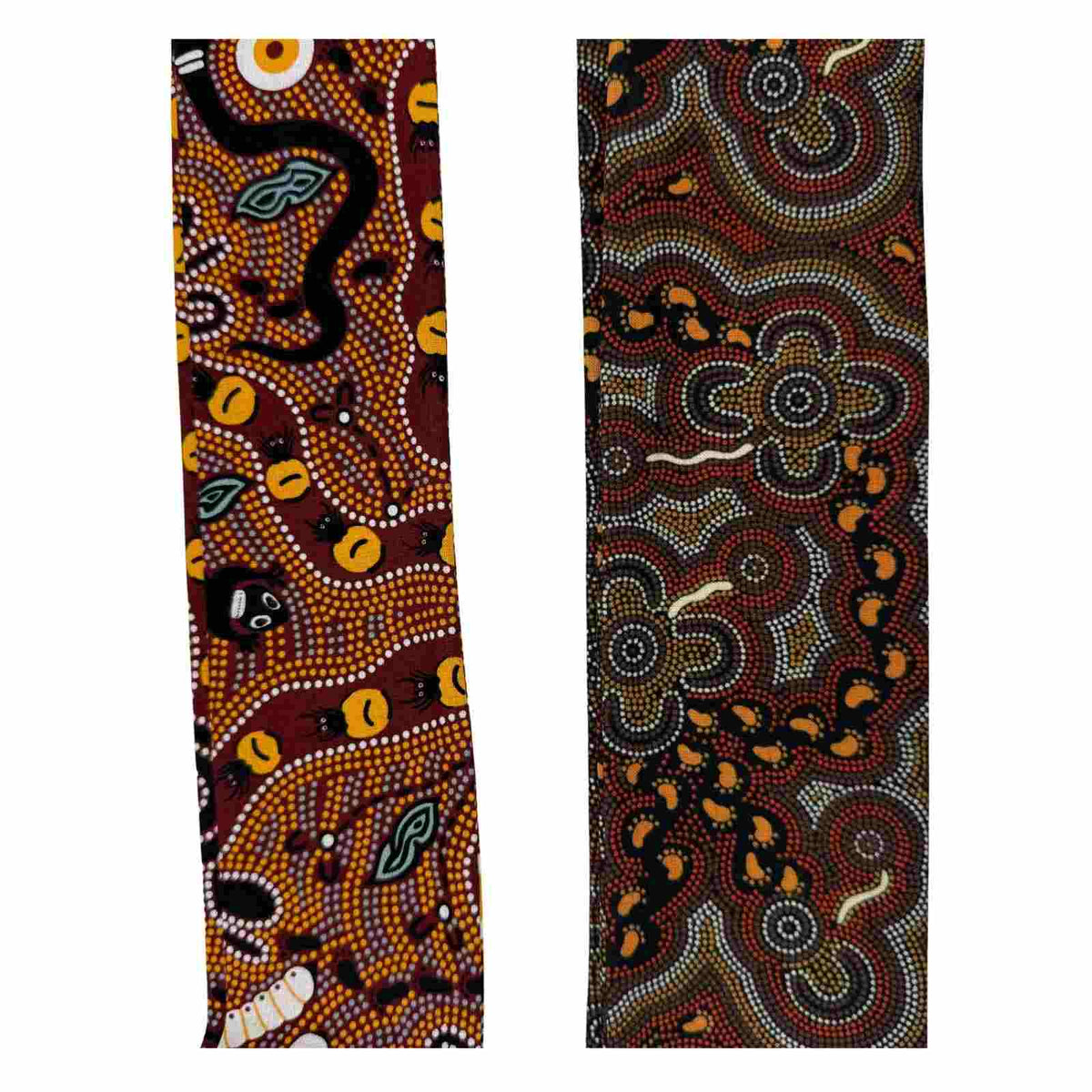 Jacaru 1675 Walkabout Cotton Hat Scarf - Aboriginal Art by Nambooka (Vegan Friendly)