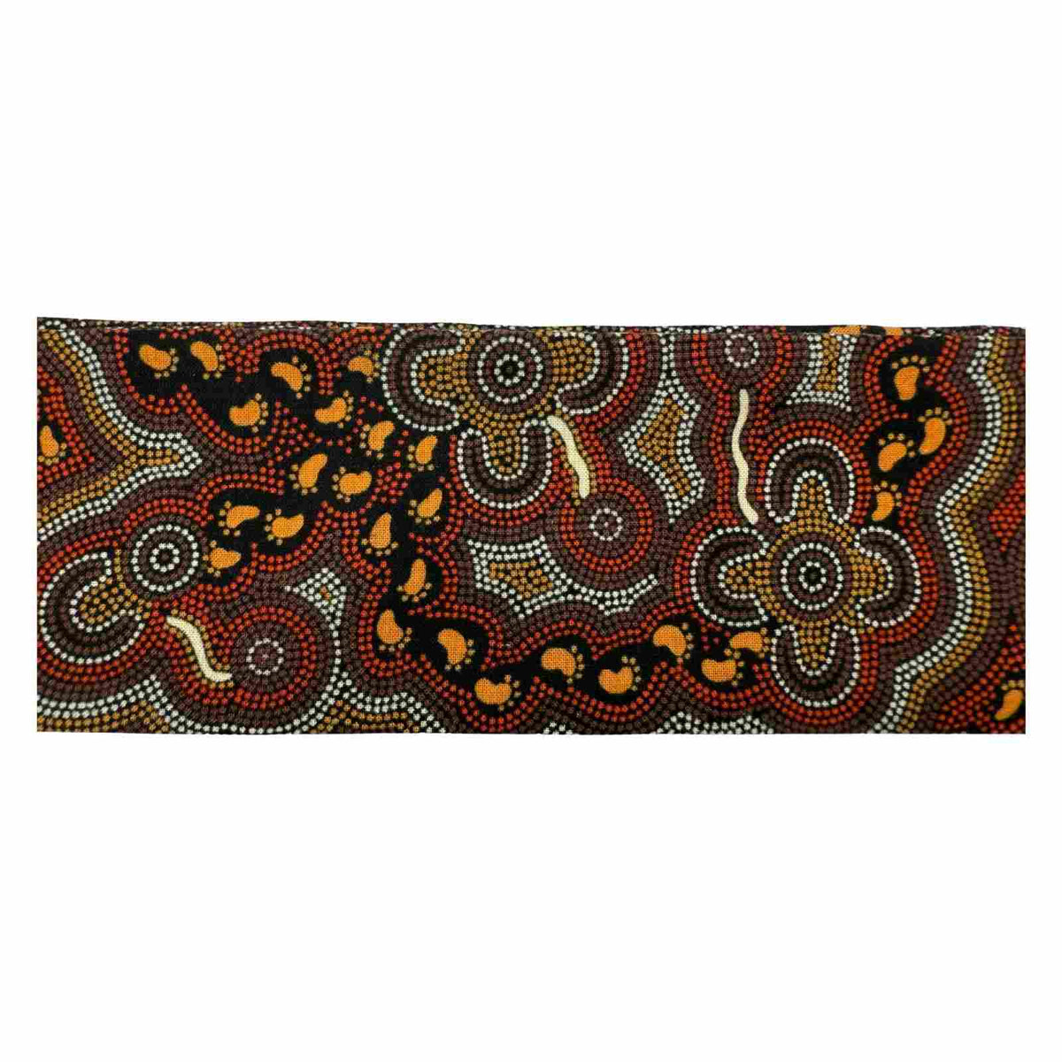 Jacaru 1675 Walkabout Cotton Hat Scarf - Aboriginal Art by Nambooka (Vegan Friendly)