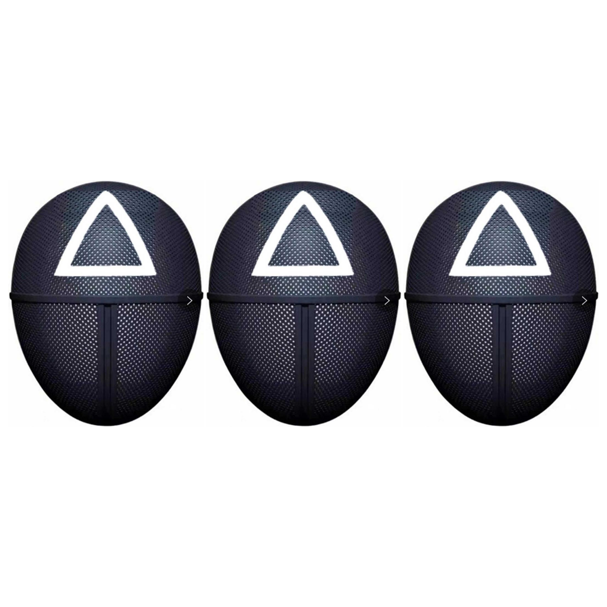 3x Adult Squid Guard Triangle Mask – Halloween & Fancy Dress (Pack)
