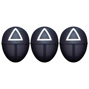 3x Adult Squid Guard Triangle Mask – Halloween & Fancy Dress (Pack)