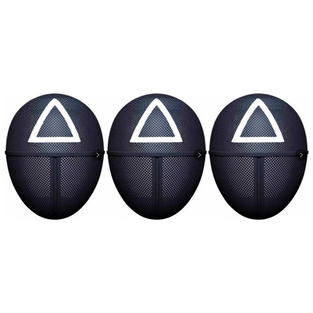 3x Adult Squid Guard Triangle Mask – Halloween & Fancy Dress (Pack)