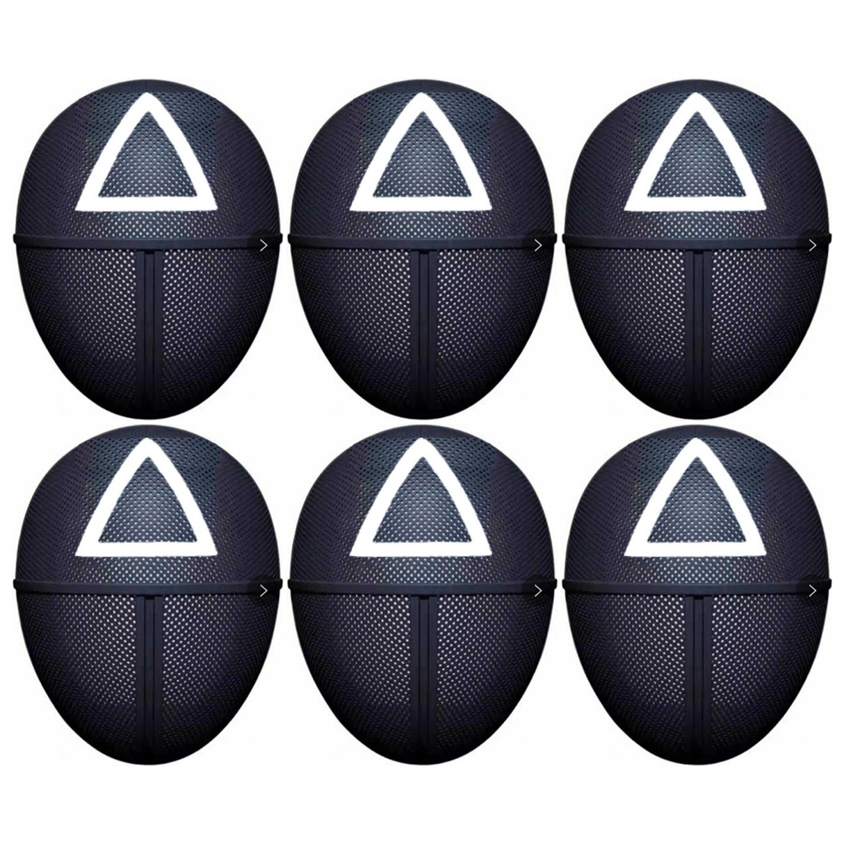6x Adult Squid Guard Triangle Mask – Halloween & Fancy Dress (Bulk Pack)