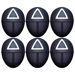 6x Adult Squid Guard Triangle Mask – Halloween & Fancy Dress (Bulk Pack)