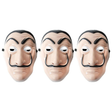 3x Salvador Dali Plastic Mask Pack - Robbery/Heist Costume