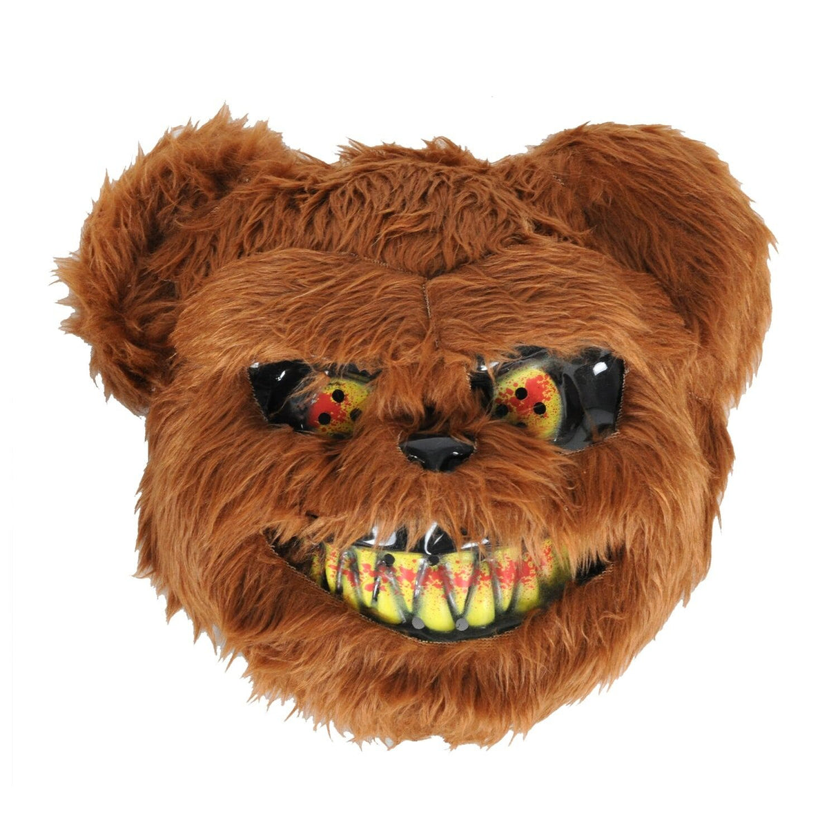 Scary Brown Bear Fluffy Animal Mask Costume Halloween Party Dress Up 