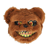 Scary Brown Bear Fluffy Animal Mask Costume Halloween Party Dress Up 