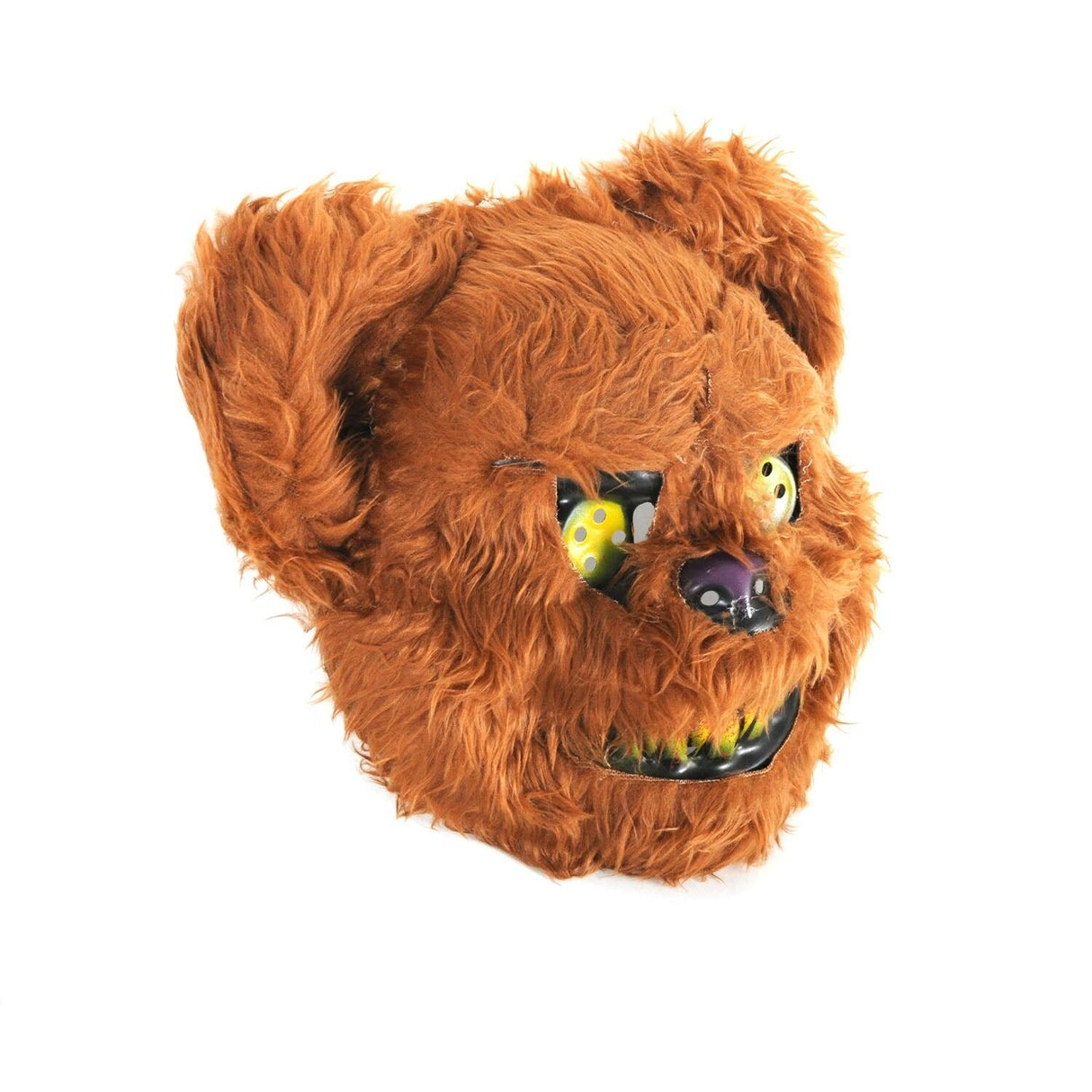 Scary Brown Bear Fluffy Animal Mask Costume Halloween Party Dress Up 