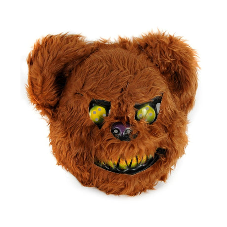 Scary Brown Bear Fluffy Animal Mask Costume Halloween Party Dress Up 
