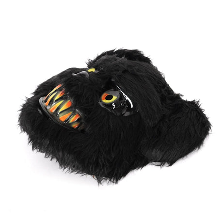 Scary Black Bear Fluffy Animal Mask Costume Halloween Party Dress Up