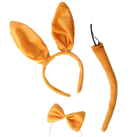 3pcs Kangaroo Animal Set - Bow Tie, Tail & Ears (Book Week & Halloween Fancy Dress)