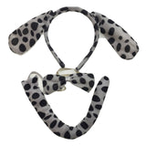 3pcs Dalmatian Dog Ear Headband Set w/ Bow & Tail - Animal Halloween & Fancy Dress Costune