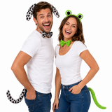 2pc Dog + Frog Animal Headband Set w/ Bow & Tail (Halloween & Fancy Dress)