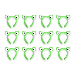 12x Plush Frog Eyes Animal Party Costume Dress Up Zoo Headband Book Week in Green