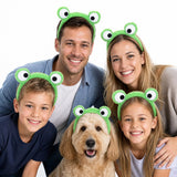 12x Plush Frog Eyes Animal Party Costume Dress Up Zoo Headband Book Week in Green